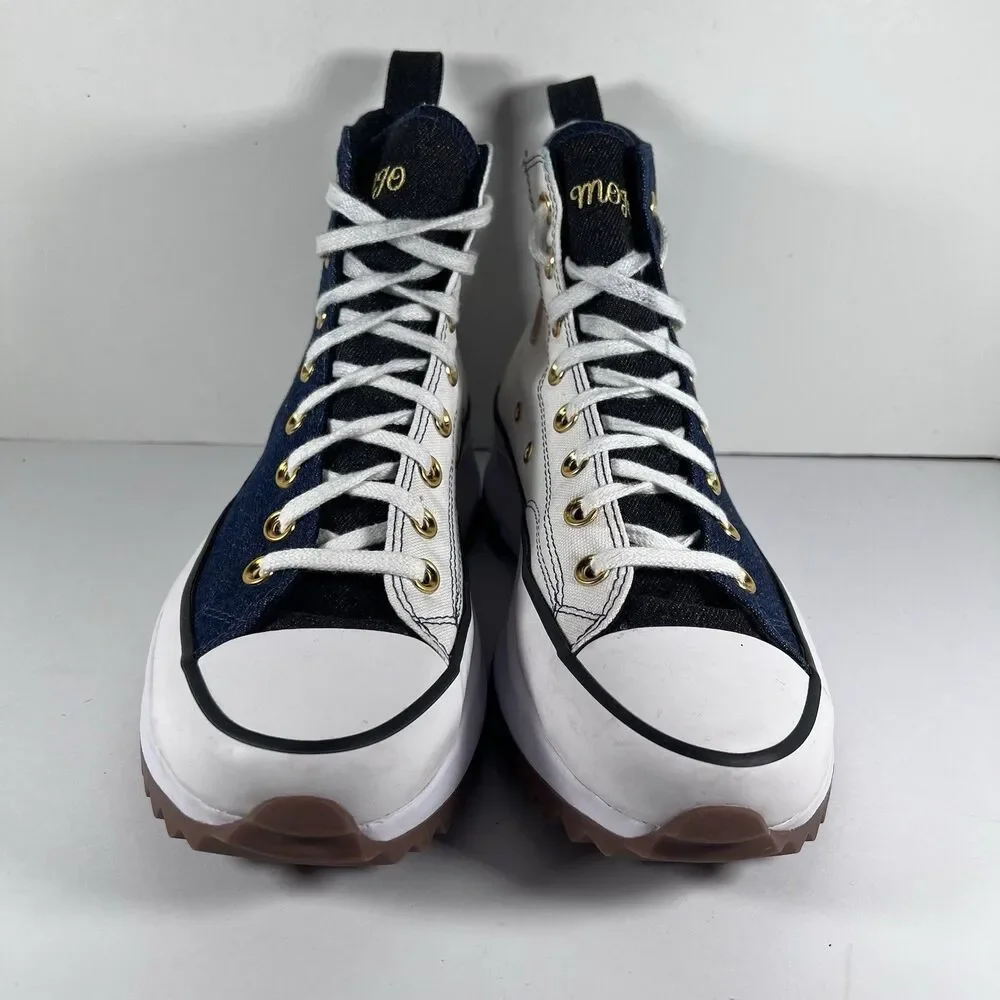 Converse by You Run Star Hike 2 Tone High Top Custom Shoes Sneakers Womens 9.5 - Picture 2 of 8